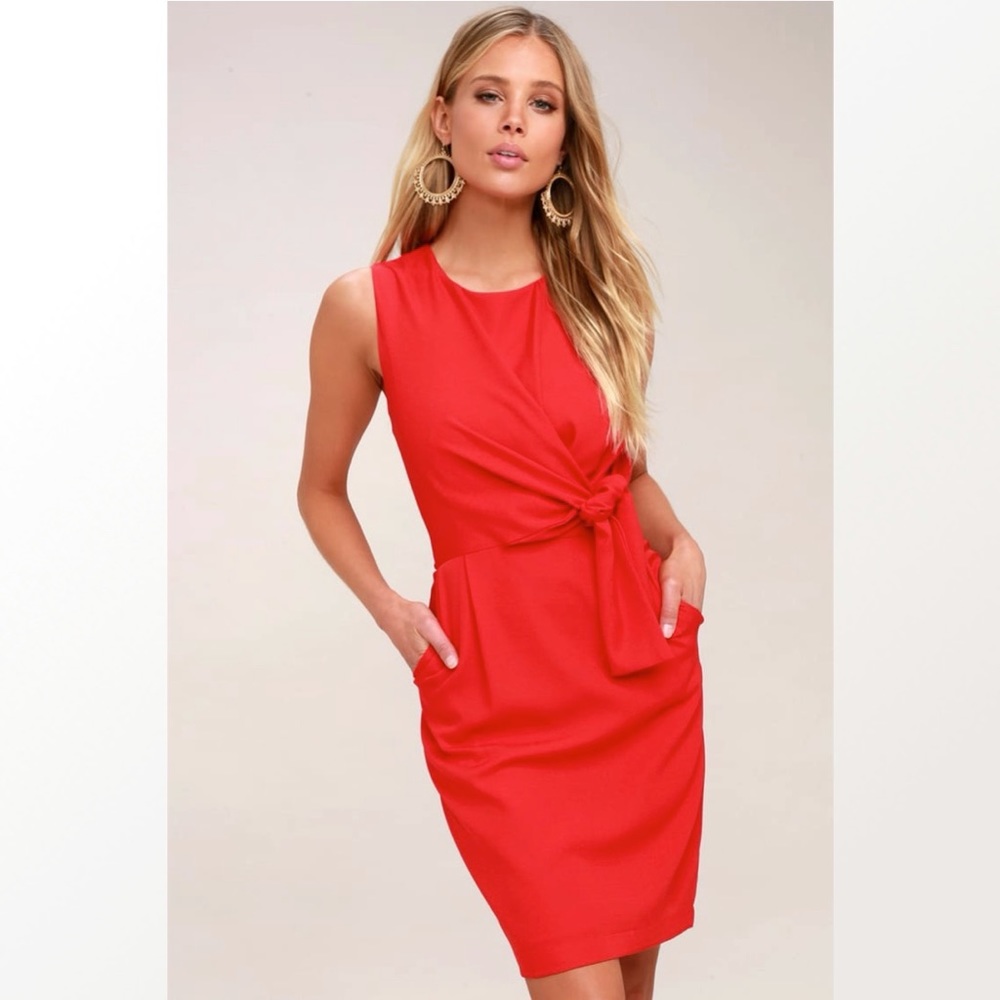 Lulu’s Zealous Love Tie-Front Dress Women’s US Medium